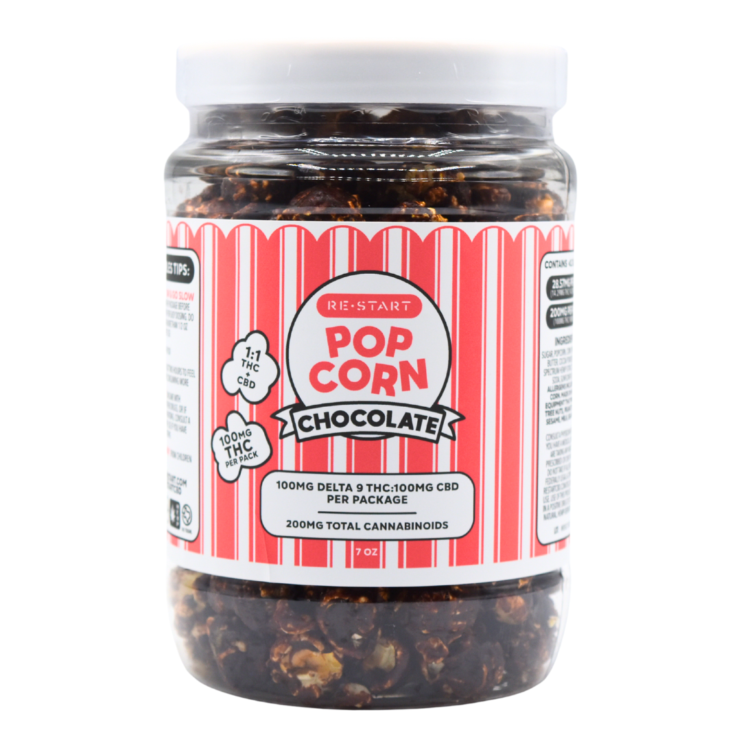 Delta 9 THC CBD 200MG Popcorn Chocolate 7oz (1:1)